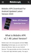 How mobdro-apk.pro looks like on a mobile device such as an iPhone.