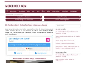 How mobelideen.com looks like on a tablet such as an iPad.