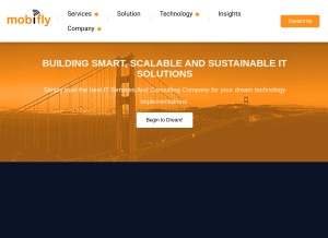 How mobifly.in looks like on a tablet such as an iPad.