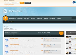 How mobilarian.com looks like on a tablet such as an iPad.