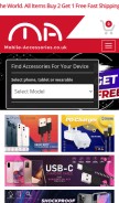 How mobile-accessories.co.uk looks like on a mobile device such as an iPhone.