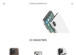 How mobilecoverofficial.com looks like on a tablet such as an iPad.