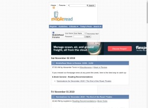 How mobileread.com looks like on a tablet such as an iPad.