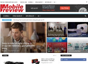 How mobilereview.vn looks like on a tablet such as an iPad.