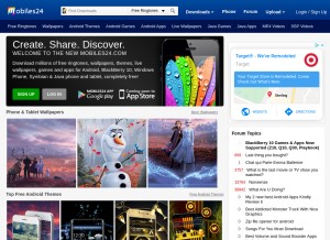 How mobiles24.co looks like on a tablet such as an iPad.