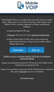 How mobilevoip.com looks like on a mobile device such as an iPhone.
