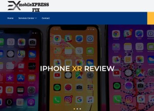 How mobilexpress-fix.com looks like on a tablet such as an iPad.