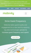 How mobivity.com looks like on a mobile device such as an iPhone.