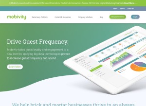 How mobivity.com looks like on a tablet such as an iPad.