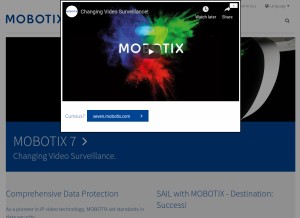 How mobotix.com looks like on a tablet such as an iPad.