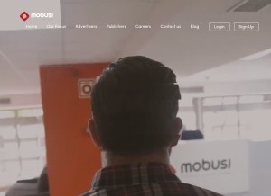 How mobusi.com looks like on a tablet such as an iPad.