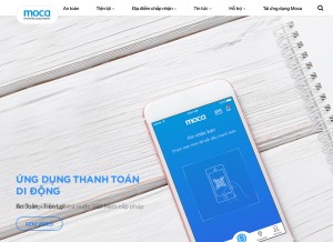 How moca.vn looks like on a tablet such as an iPad.