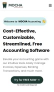 How mochaaccounting.com looks like on a mobile device such as an iPhone.