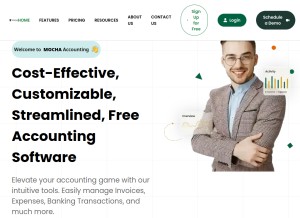 How mochaaccounting.com looks like on a tablet such as an iPad.