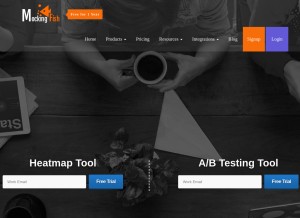 How mockingfish.com looks like on a tablet such as an iPad.