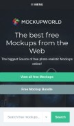 How mockupworld.co looks like on a mobile device such as an iPhone.