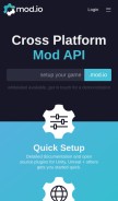 How mod.io looks like on a mobile device such as an iPhone.