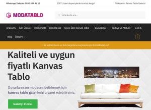 How modatablo.com looks like on a tablet such as an iPad.