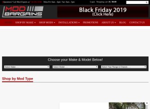 How modbargains.com looks like on a tablet such as an iPad.