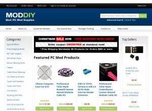 How moddiy.com looks like on a tablet such as an iPad.