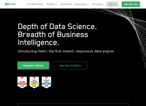 How mode.com looks like on a tablet such as an iPad.