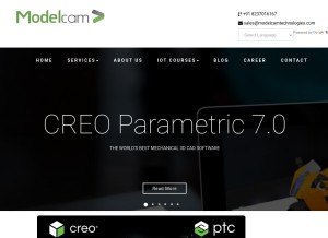 How modelcamtechnologies.com looks like on a tablet such as an iPad.