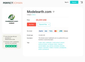 How modelearth.com looks like on a tablet such as an iPad.
