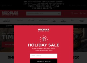 How modells.com looks like on a tablet such as an iPad.