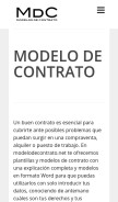 How modelodecontrato.net looks like on a mobile device such as an iPhone.