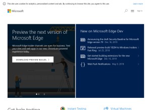 How modern.ie looks like on a tablet such as an iPad.