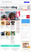 How moderndogmagazine.com looks like on a mobile device such as an iPhone.