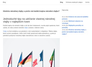 How moderne-dejiny.sk looks like on a tablet such as an iPad.