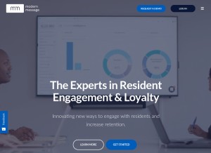 How modernmsg.com looks like on a tablet such as an iPad.