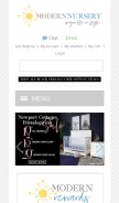 How modernnursery.com looks like on a mobile device such as an iPhone.