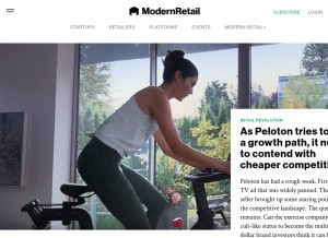 How modernretail.co looks like on a tablet such as an iPad.