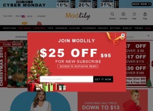 How modlily.com looks like on a tablet such as an iPad.