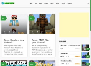 How modminecraftpc.net looks like on a tablet such as an iPad.