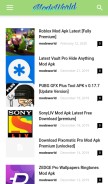 How modsworlds.xyz looks like on a mobile device such as an iPhone.