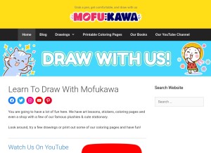 How mofukawa.com looks like on a tablet such as an iPad.