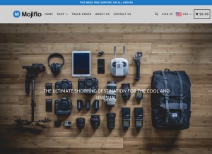 How mojiflo.com looks like on a tablet such as an iPad.