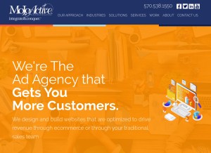 How mojoactive.com looks like on a tablet such as an iPad.