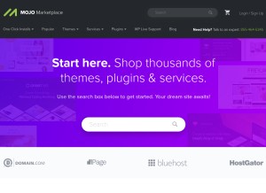 How mojomarketplace.com looks like on a tablet such as an iPad.