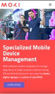 How moki.com looks like on a mobile device such as an iPhone.