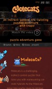 How molecats.com looks like on a mobile device such as an iPhone.