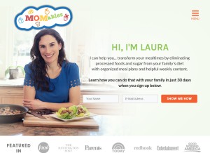 How momables.com looks like on a tablet such as an iPad.