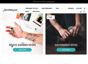 How momentaryink.com looks like on a tablet such as an iPad.