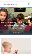 How mommynearest.com looks like on a mobile device such as an iPhone.