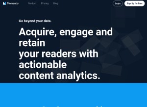 How momntly.com looks like on a tablet such as an iPad.