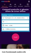 How momondo.ro looks like on a mobile device such as an iPhone.