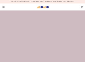 How momoparty.com looks like on a tablet such as an iPad.